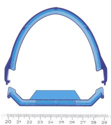 model-tray® Spange & Riegel für Vollmodelle Typ 4 50er transparent, mit Beschriftungsfeld (model-tray®)
